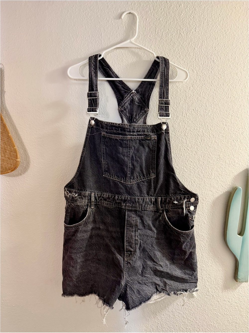 wrangler jean overall shorts